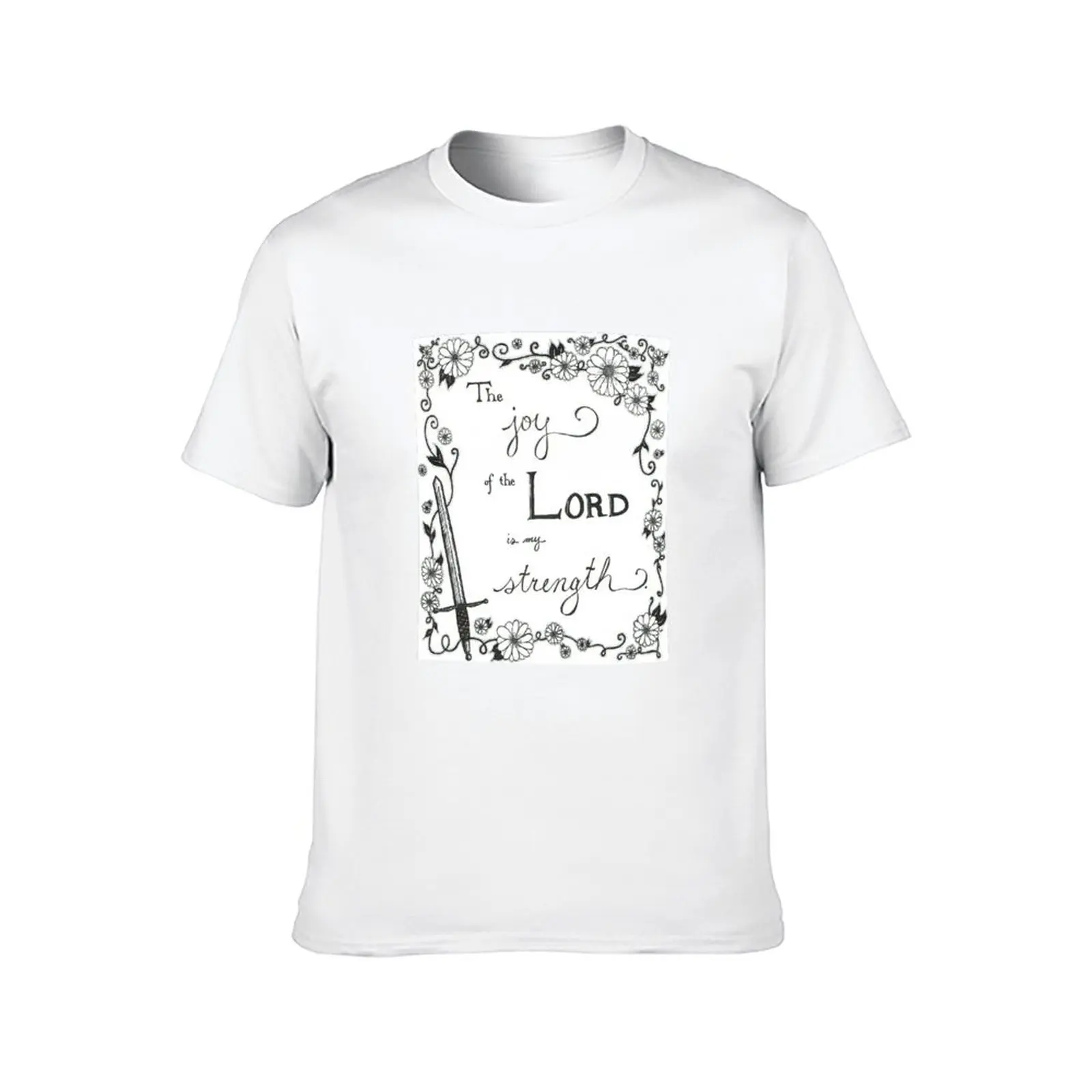 فرح الرب هو قوي تي شيرت القطن تي شيرت رجل 100% تي شيرت للرجل سليم تي شيرت مجسم #2