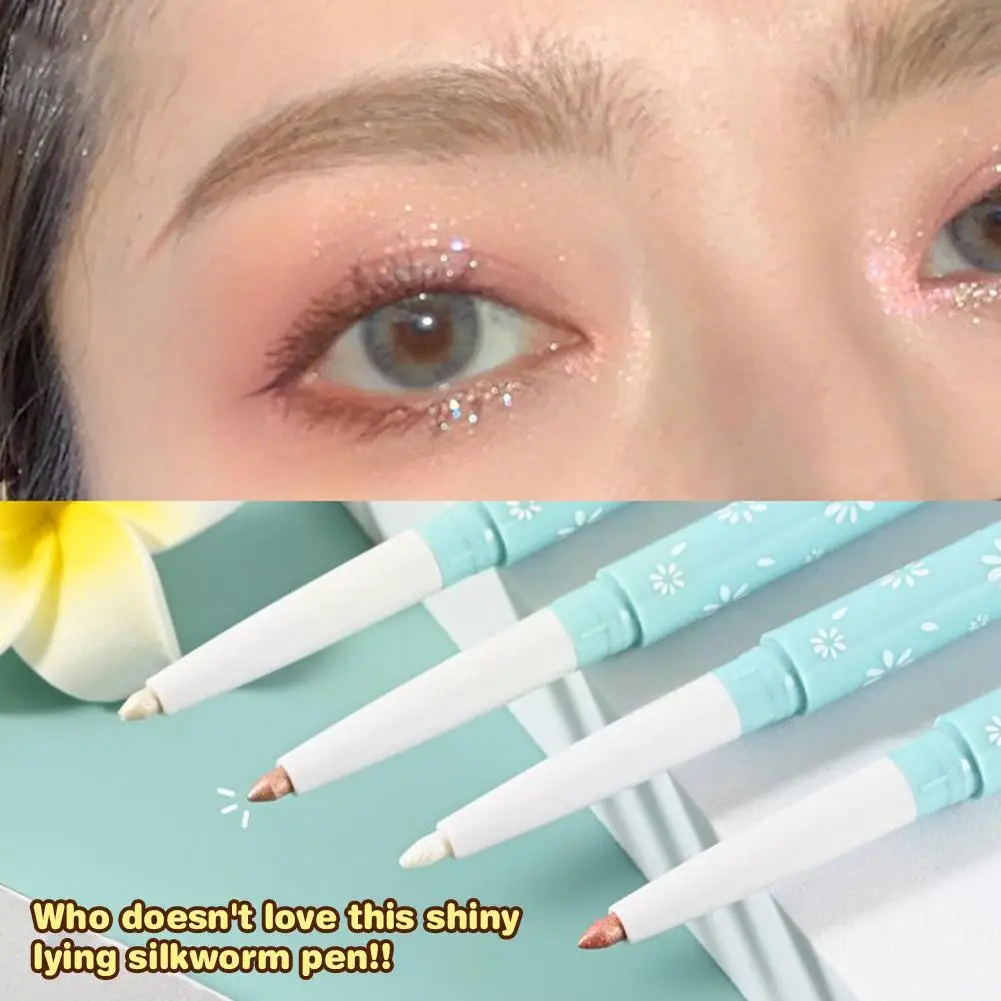 New Eyeshadow Liner Pencil Eye Makeup Diamond Glitter Eyeliner Pink Pen Silkworm Matte Gold Waterproof Champagne Highlighte K2l3