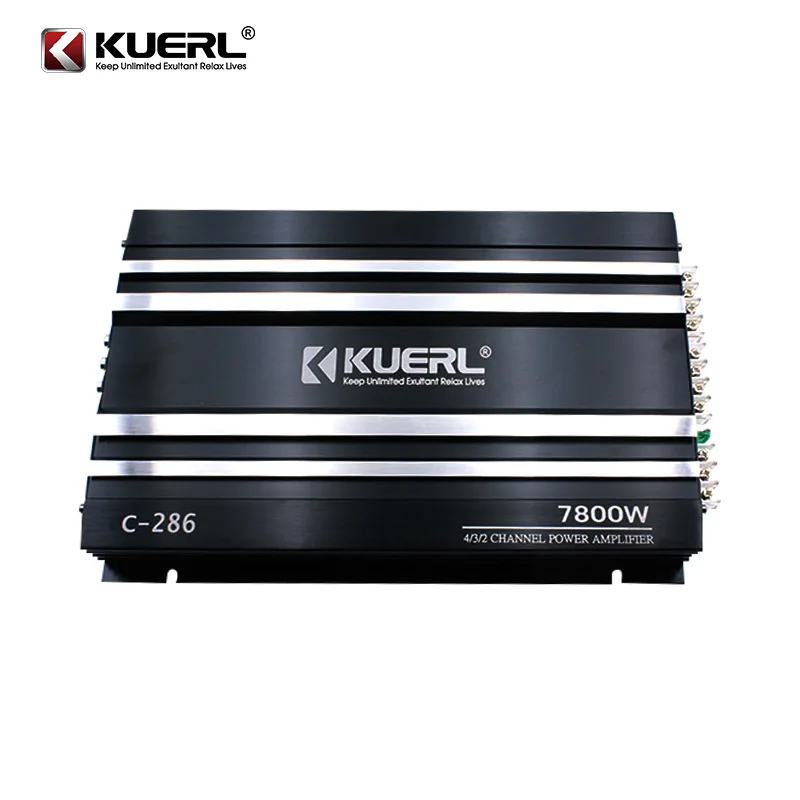KUERL Car Audio Upgrade 4x60W Four-Channel Car Amplifier 12V Speaker Set Supports 2Ω-4Ω Speakers