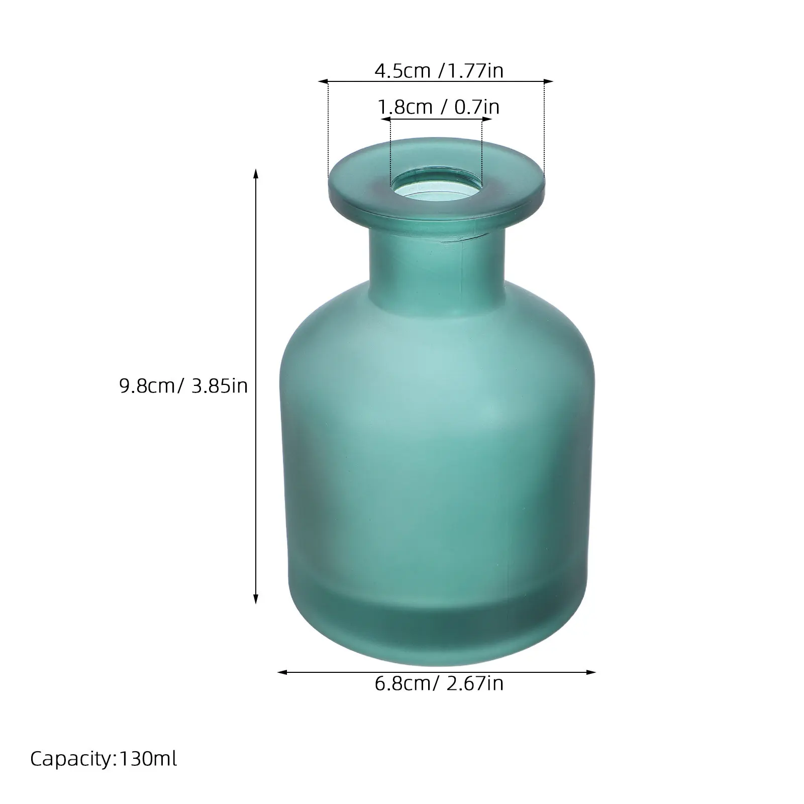2Pcs Glass Diffuser Bottles Cylindrical Design Refillable Oil Jar for Home Office Reed Diffuser Decoration Apothecary Glass Jar