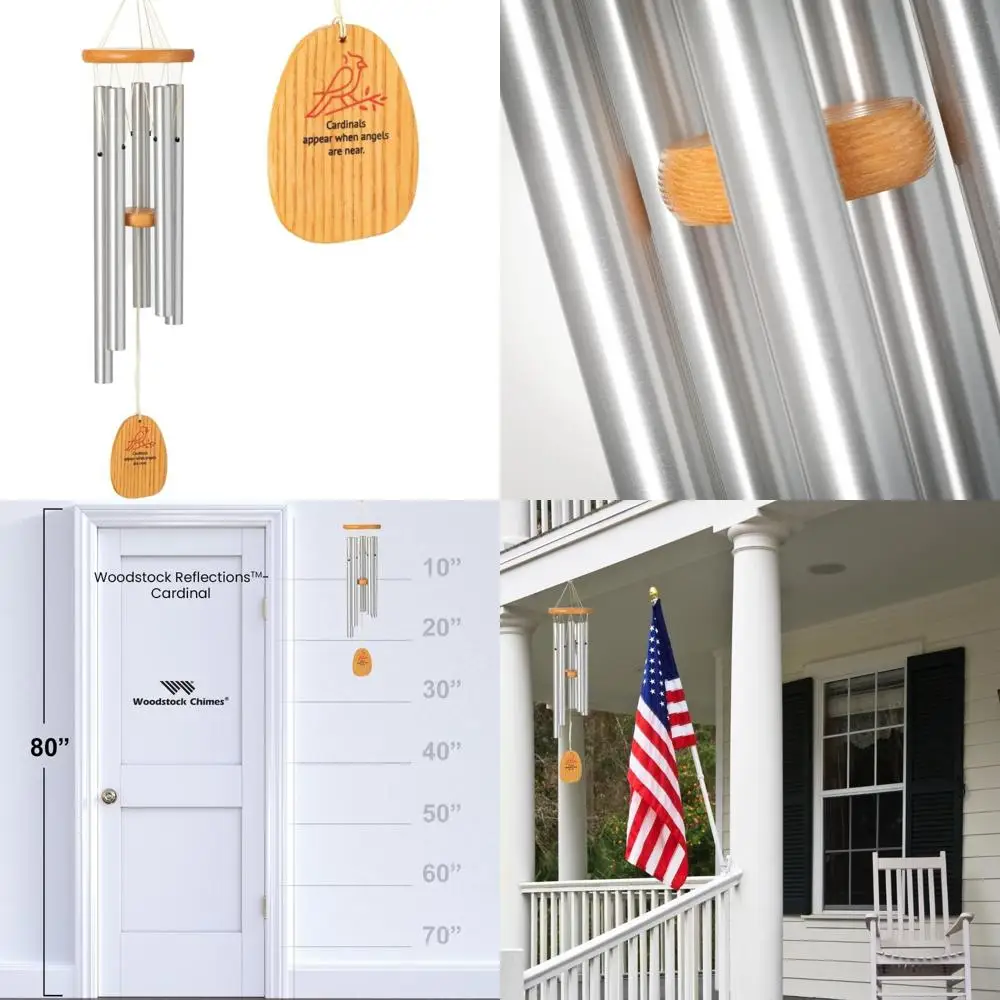 

22-inch serenity prayer wind chimes: inspirational memorial chimes for outdoor use