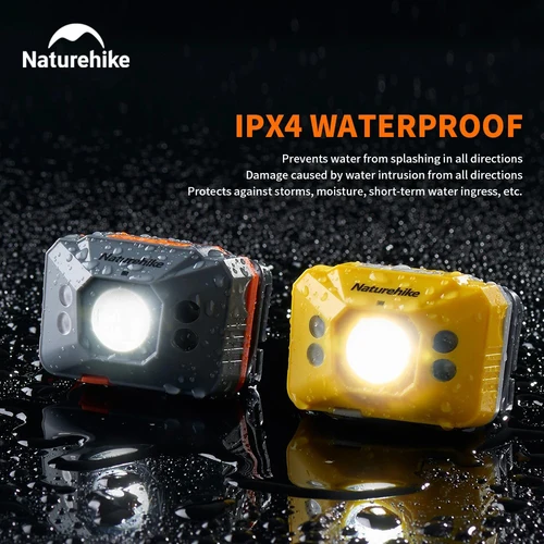 Imagen 2 del producto Naturehike-luz de Camping ultraligera IPX4, faro con Sensor impermeable, 42h, linterna de carga Usb de alta resistencia, lámpara para senderismo al aire libre