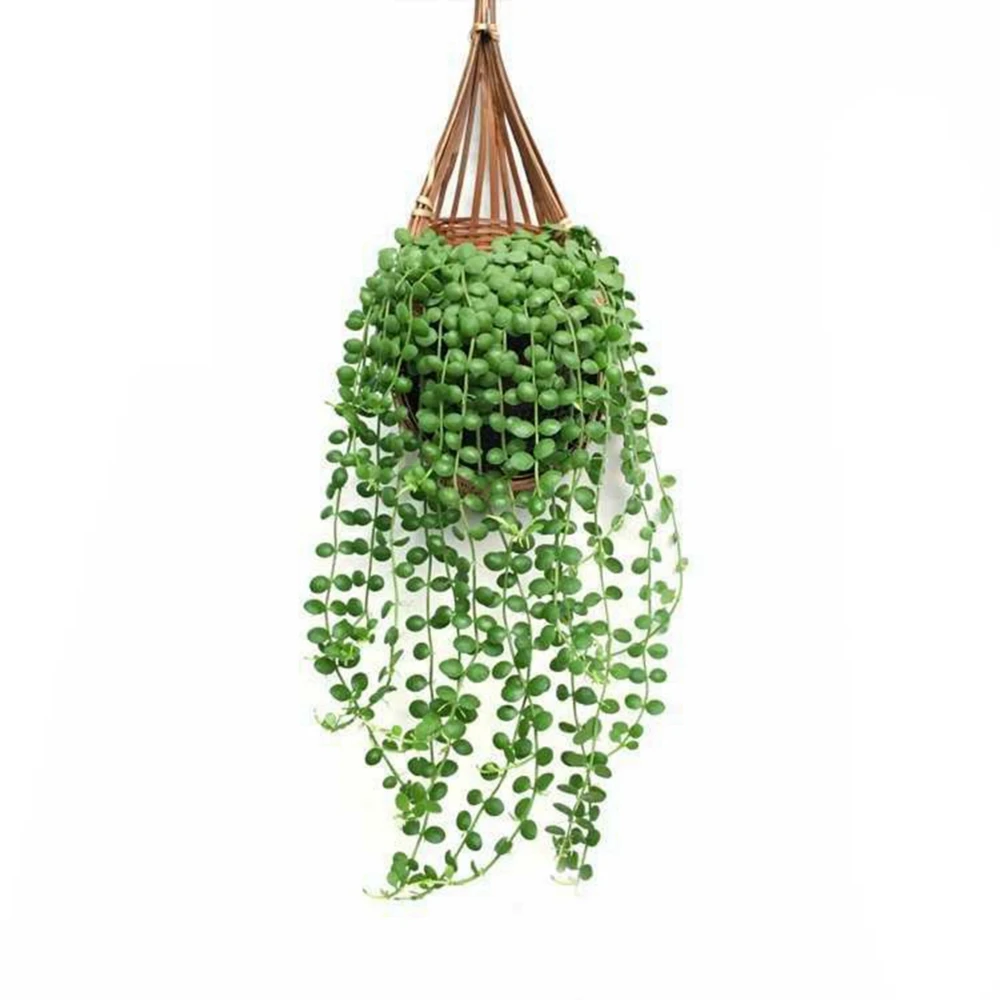 Garden Hanging Planter Macrame Plant Storage Basket Bamboo Woven Indoor Outdoor Flower Pot Holder Plant Hangers Home Decor