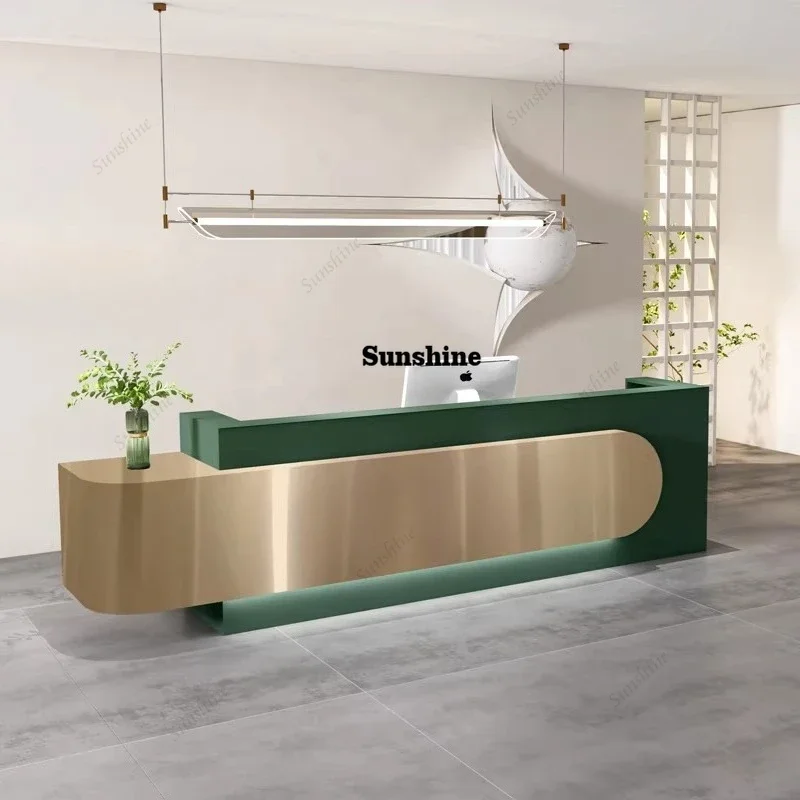 

YSimple Modern Reception Desks Aesthetic Company Beauty Salon Reception Desks Welcome Display Mostrador Commercial Furniture