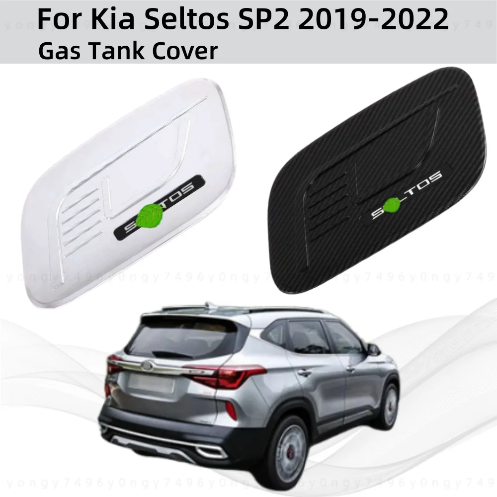 

Car upgrade Carbon Fiber Accessories Fuel Tank Covers Cap Exterior Trim Paste Style For Kia Seltos SP2 2019 2020 2021 2022