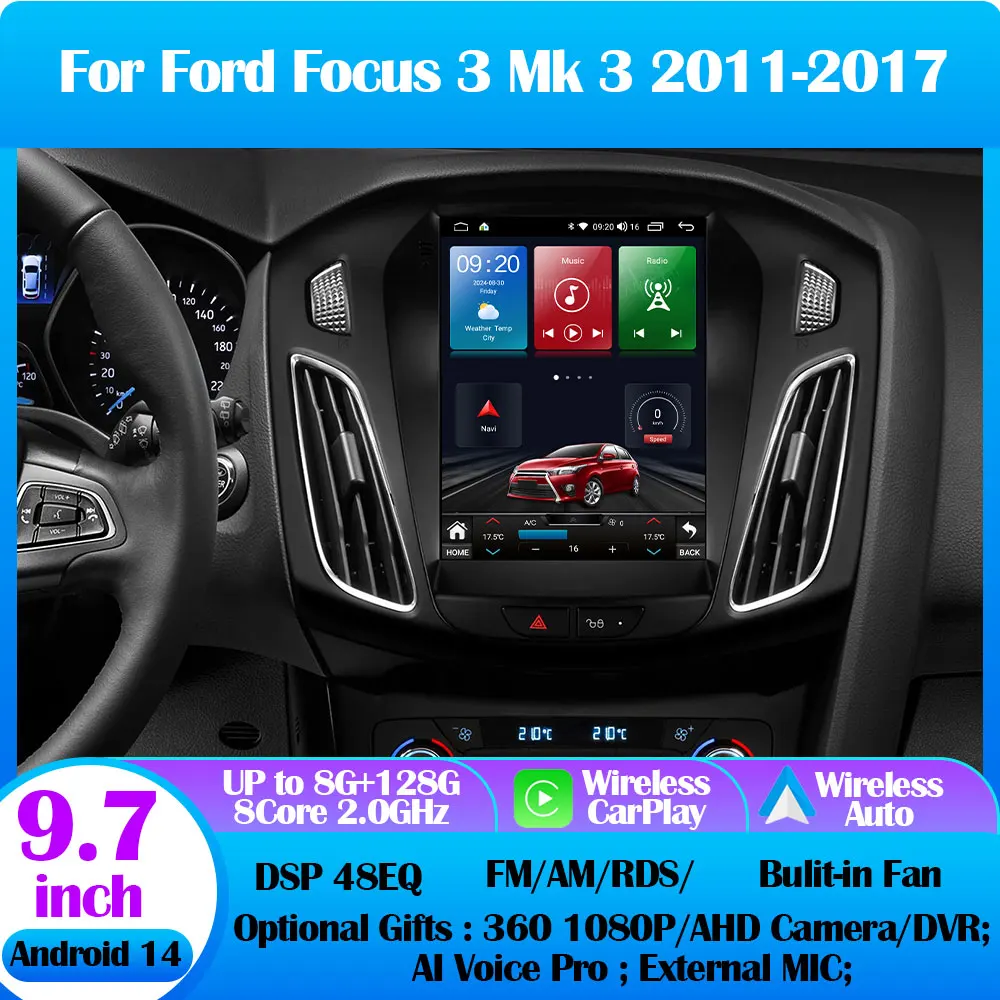 Android 13 For Ford Focus 3 Mk 3 2011-2017 9.7