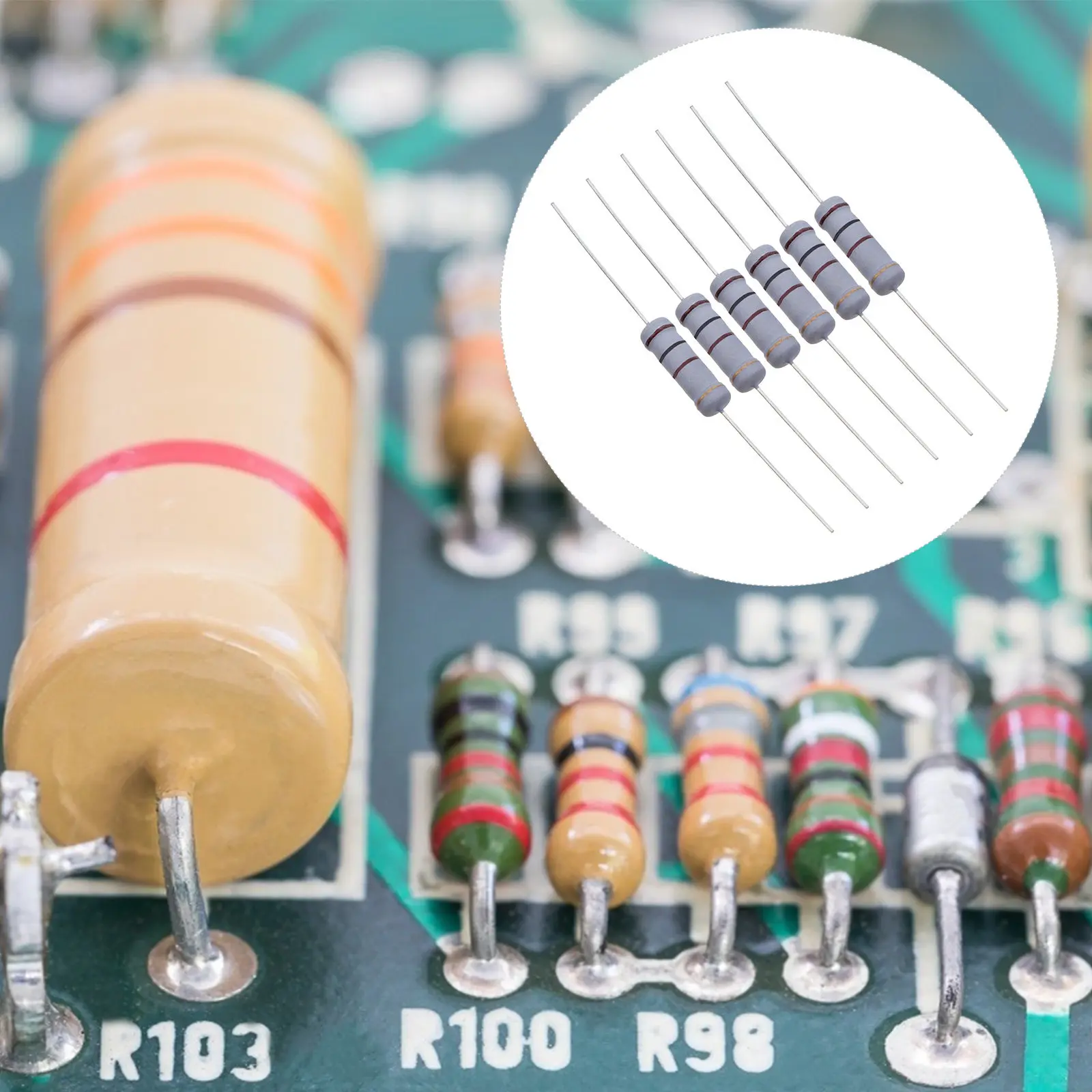 2W Carbon Film Resistors 100pcs 5 Percent 4 Band Axial Lead 100 Ohm for DIY Electronic Projects