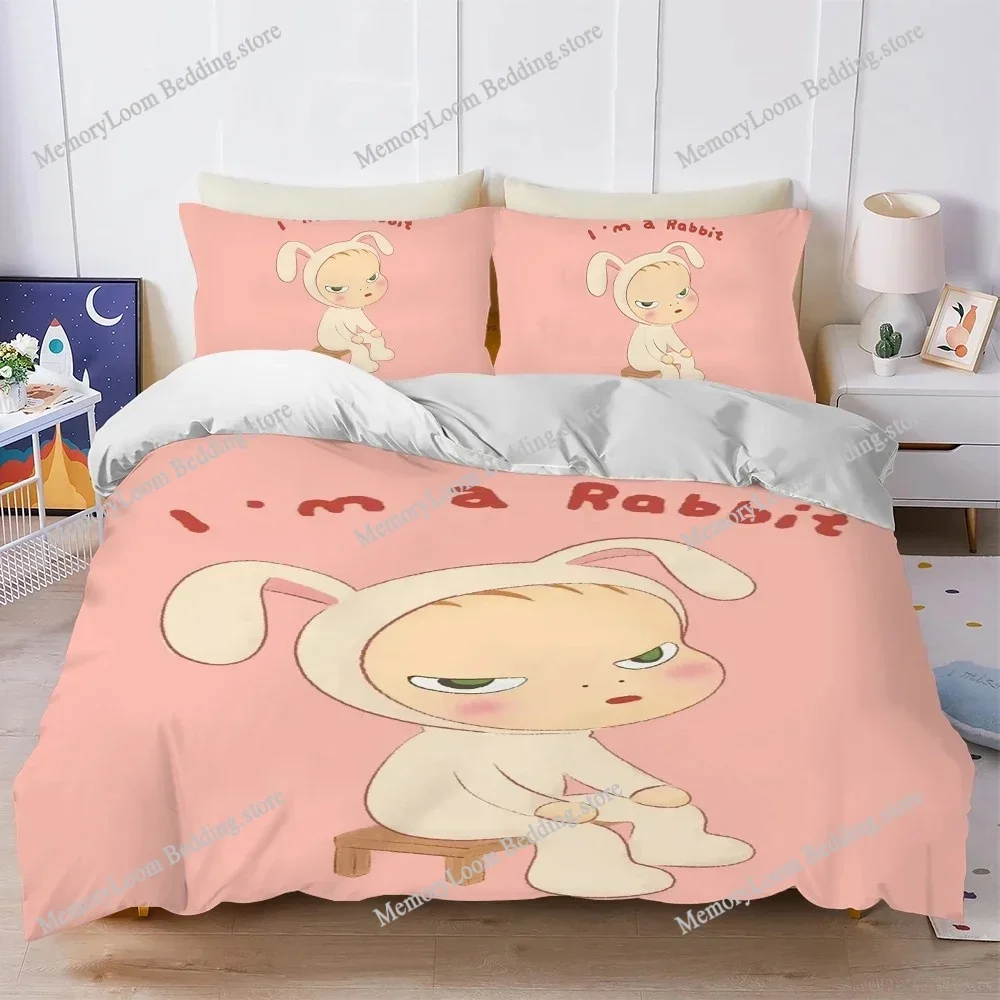 

Art Yoshitomo Nara Duvet Cover Set Home Style Bedding Soft Laundry Cotton Bed Four Seasons Student Dormitory Home Textileextile0