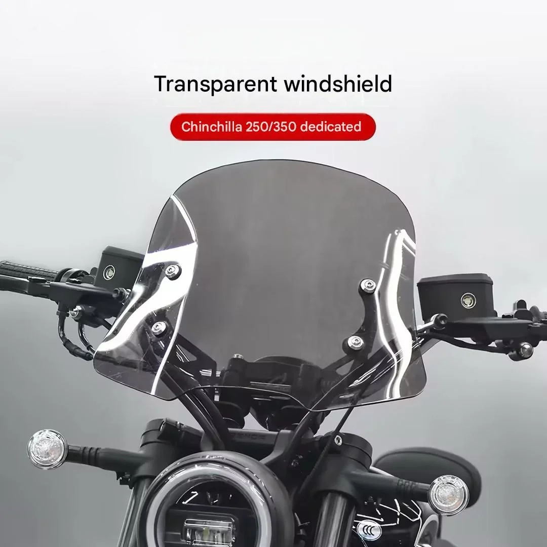 Motorcycle Clear Retro Front Windshield Decor Wind Deflector Screen For Benda Chinchilla 350