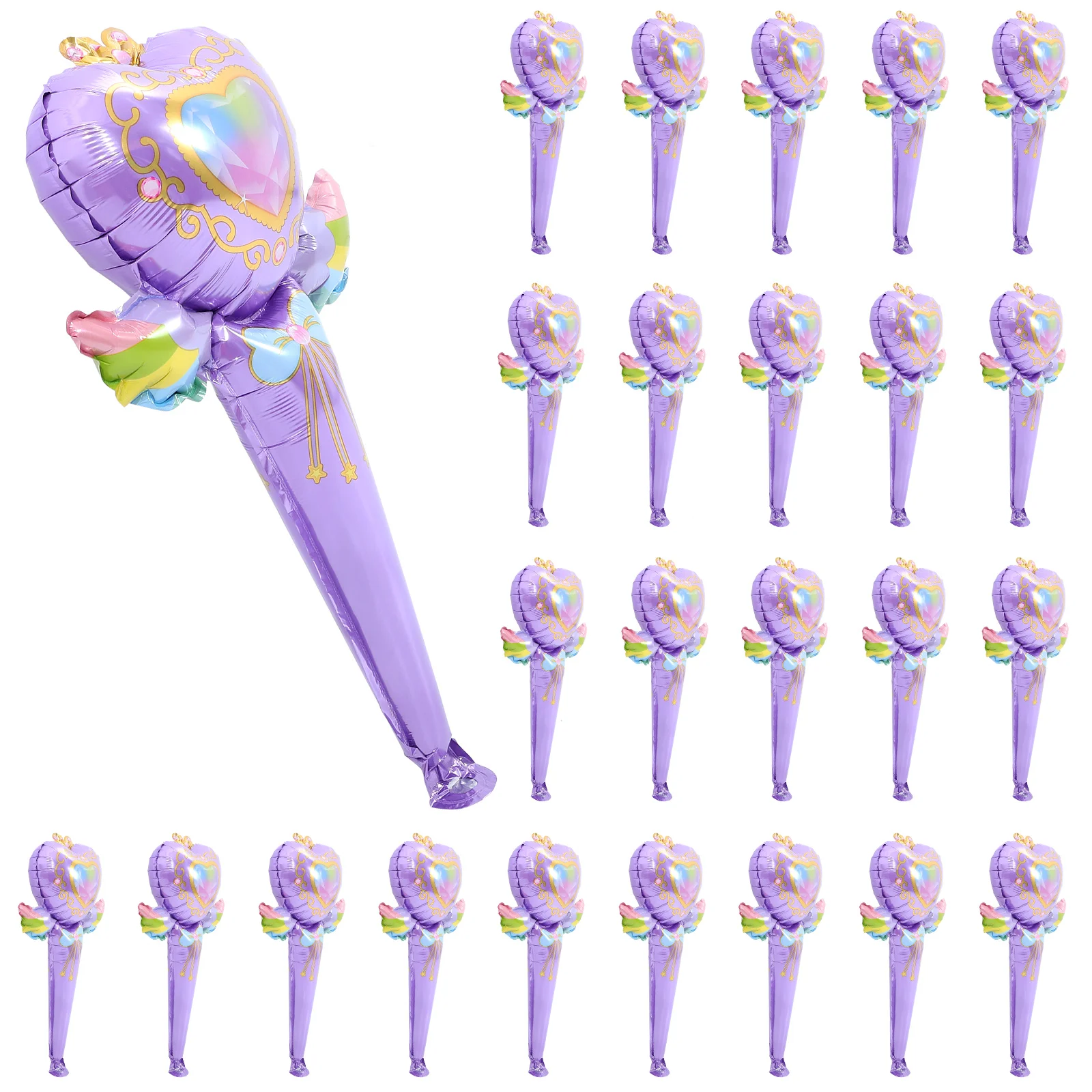 

50 Pcs Inflatable Fairy Wand Foil Balloon Balloons Party Decoration Shaped Favors