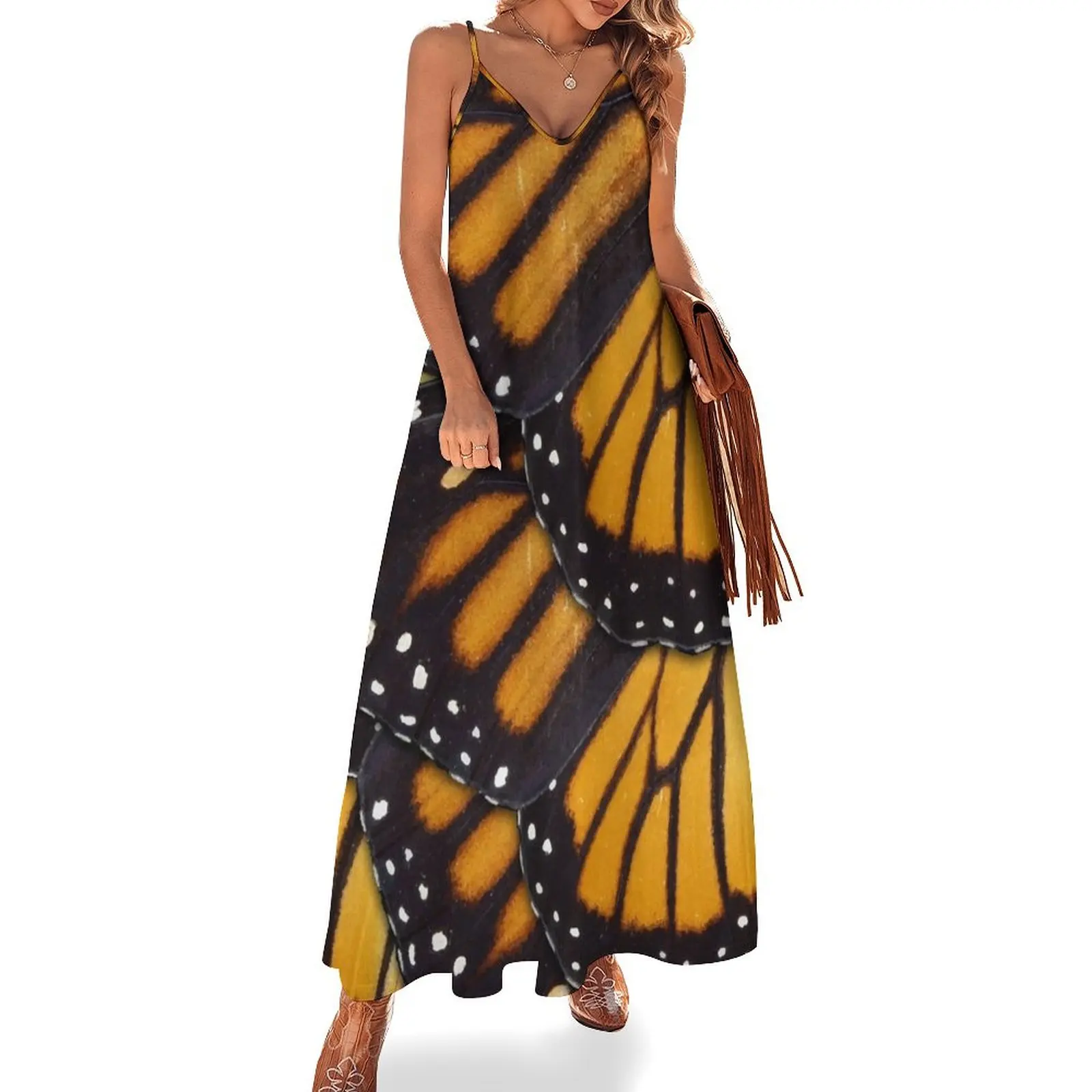 

Monarch Butterfly Mandala Sleeveless Long Dress Dresses for wedding party beach dress elegant dresses plus sizes Dress