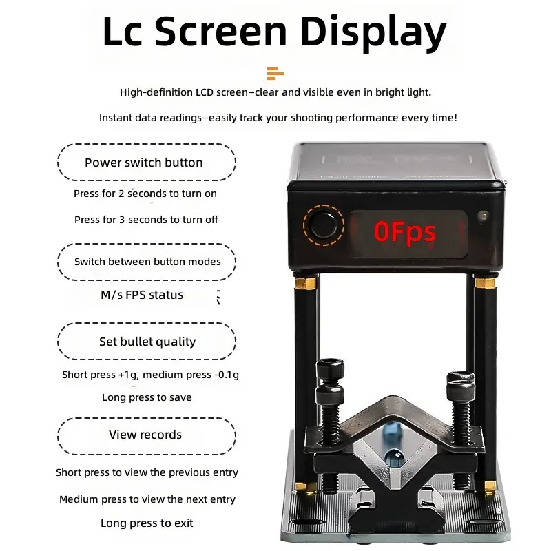 for Tachymeter Muzzle Speed Tester Convenient Shooting Compact Accurate Easy to Carry Imaging