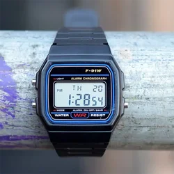 F91W Silicone Strap Men Watch LED Digital Watch Square Women Watches Vintage Sports Military Watches Electronic Wrist Band Clock