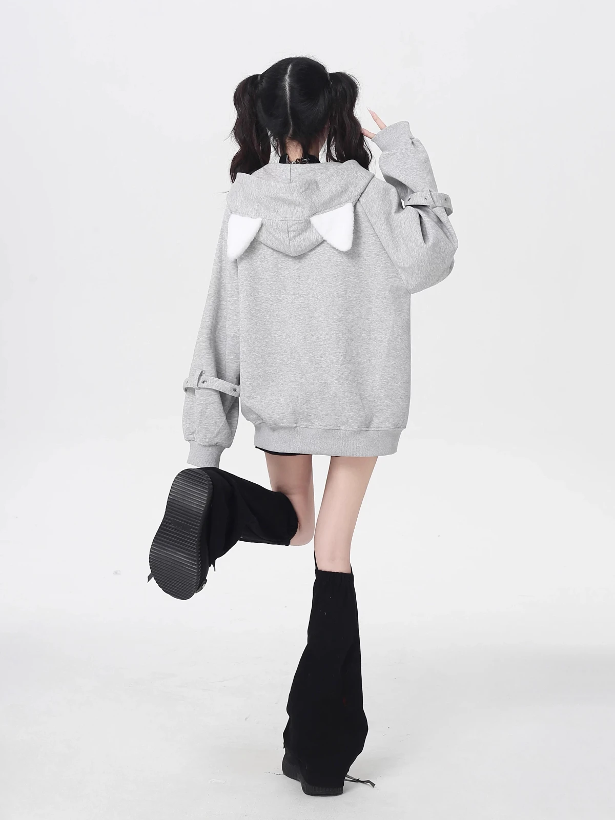 Streetwear Sweet Cool Girl Y2K Hoodies Cute Cartoon Print Zipper Long Sleeve Loose Casual Versatile Sweatshirts Jackets Women