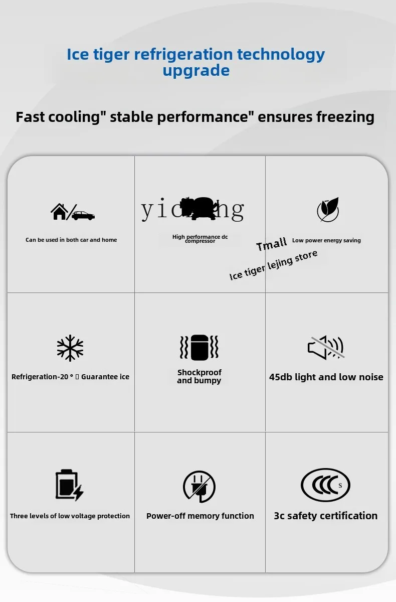 A refrigeração do compressor da geladeira do carro ZZ pode ser congelada mini freezer