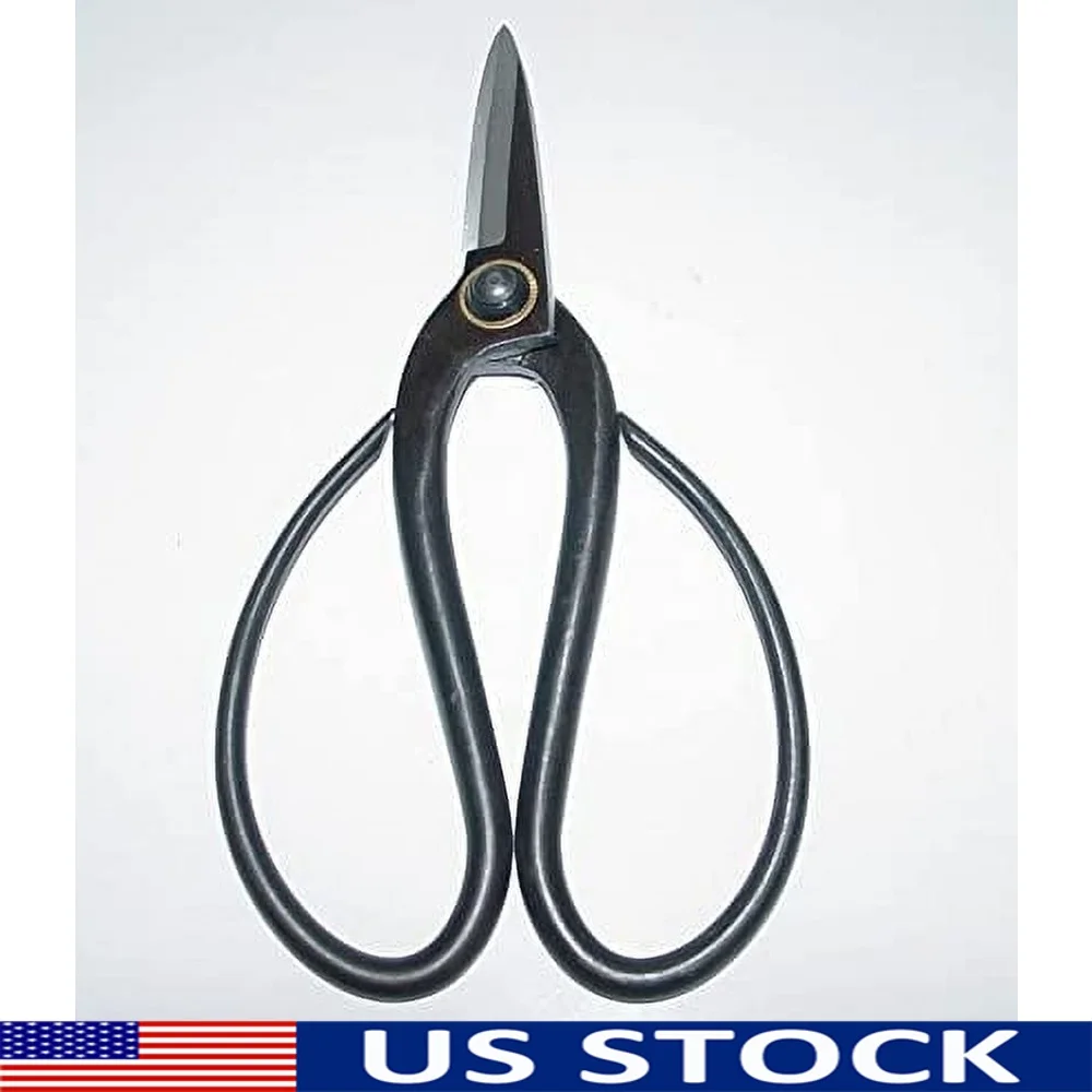 

7,5-дюймовые ножницы для бонсай, инструмент для обрезки, длинная рука, эргономичные острые лезвия, прочные стальные садовые ножницы, обрезка бонсай
