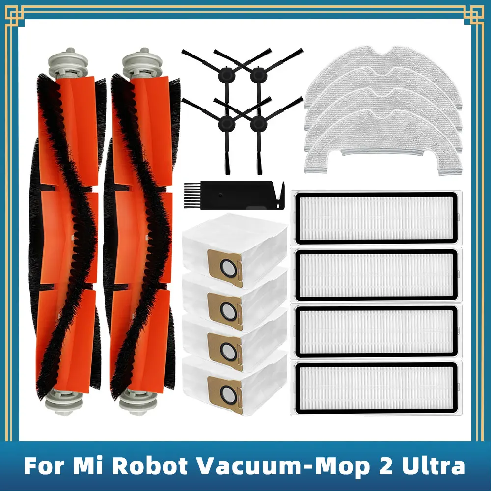 Fit For Xiaomi Mi Robot Vacuum Mop 2 Ultra STYTJ05ZHM Spare Parts Main Side Brush Hepa Filter Mop Cloth Rag Dust Bag Accessories