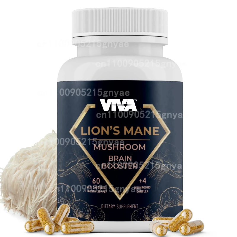 

Vegan Lion's Mane Mushroom Complex — добавка с чагой, майтаке, шиитаке и рейши, поддерживает память и фокус (60 карат)