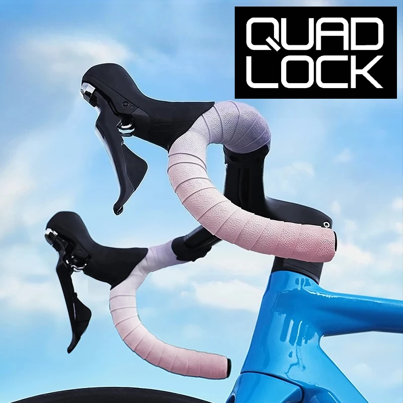 

QUAD LOCK Colors Bicycle Handlebar Tapes Soft Shockproof Road Bike Handlebar Tape PU EVA Non-slip