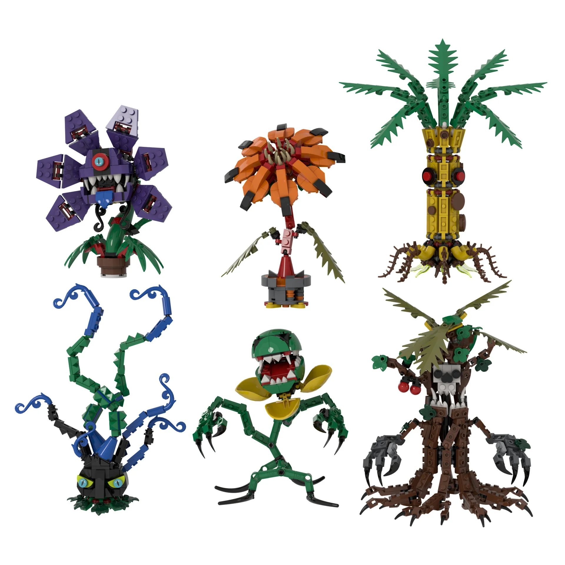 

MOC Magic World Monster Horror Plant Building Block Children's Puzzle DIY Creative Toys Bricks Children's Love Collection Gifts