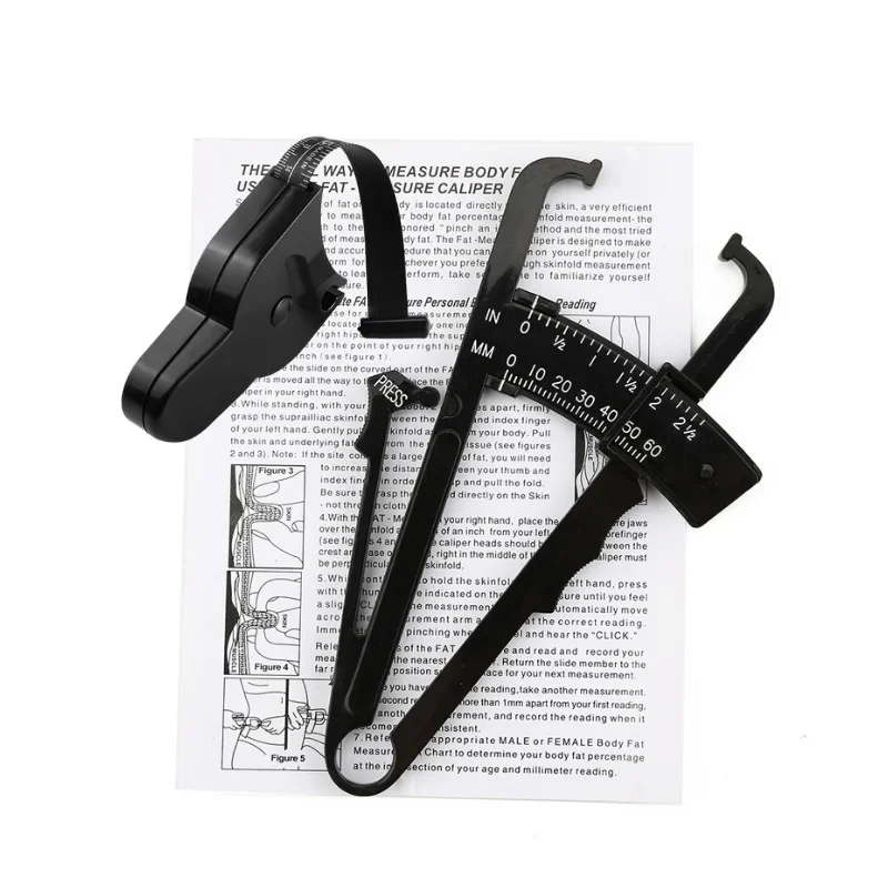 70mm Skinfold Body Fat Caliper Set With Measure TapeBody Skinfold Measurement Tool  Body Fat Monitors Body Fat Tester