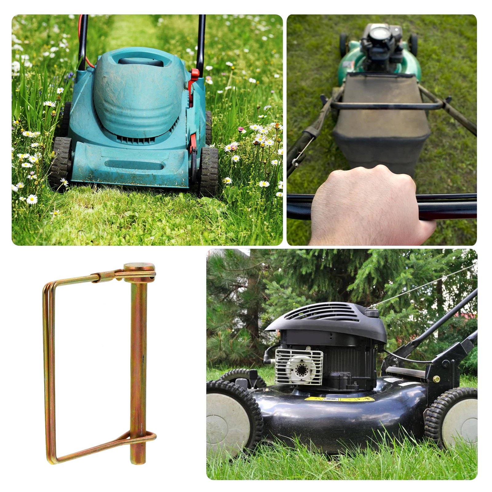 

10 pcs Safety Pins 6x70mm Golden Heavy Duty Coupler Locking Pins for Trailer Shaft Durable Galvanized Anti Rust Hardware