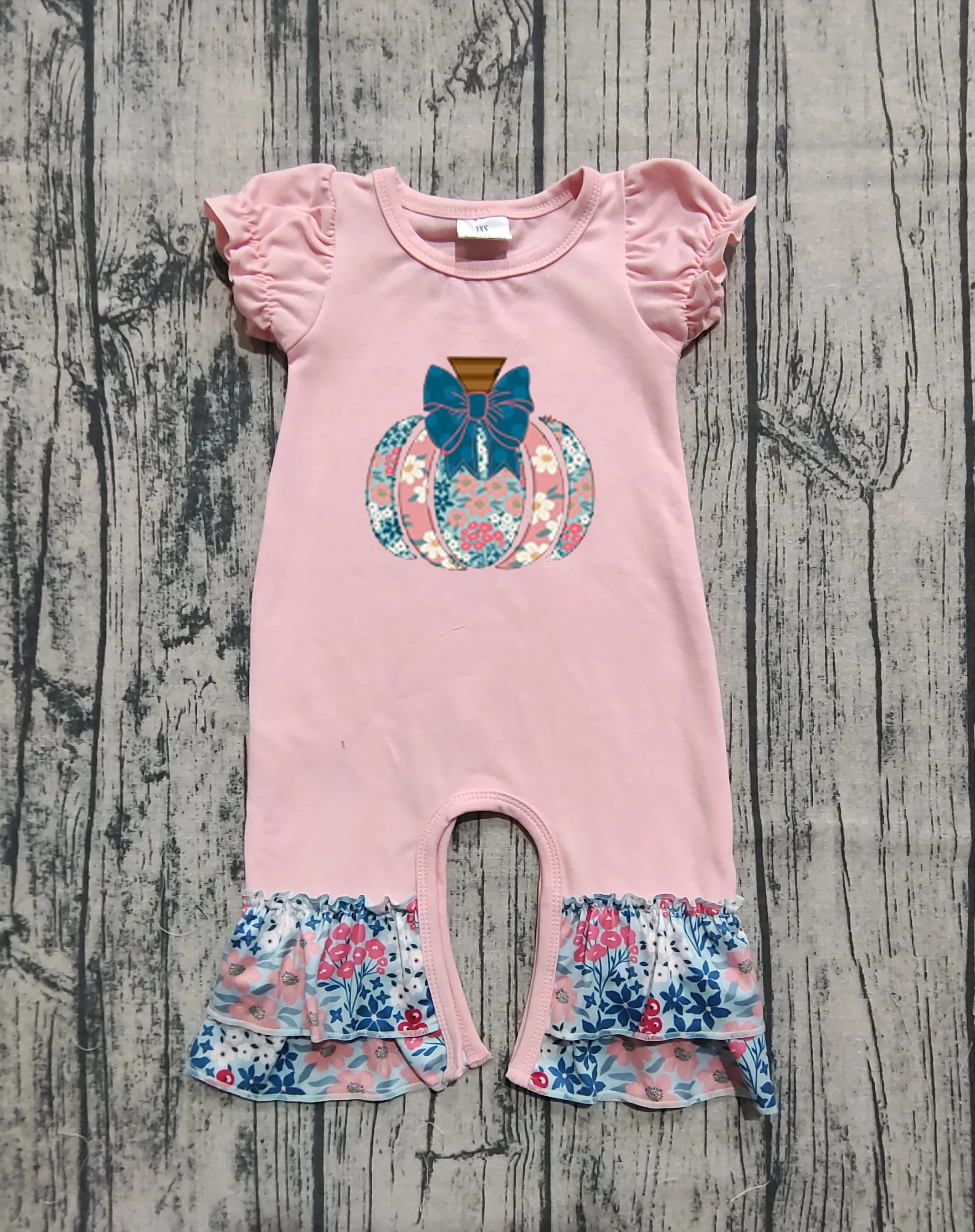 

6.19 SR3112 Предпродажа, детский бутик, осенняя одежда, одежда для маленьких девочек, комбинезон на Хэллоуин для малышей с вышивкой и принтом