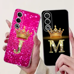 For OPPO A80 5G Case Crown Initial Letter Soft Silicone Back Case For OPPO A80 5G CPH2639 Phone Cover OPPOA80 A 80 Fundas