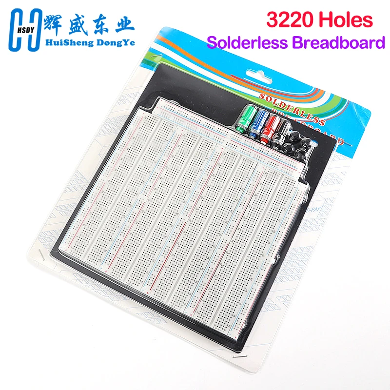 1pcs 3220 Holes Solderless Breadboard Solderless Circuit Test Board ZY-208 MB-102 Four Combination Boards