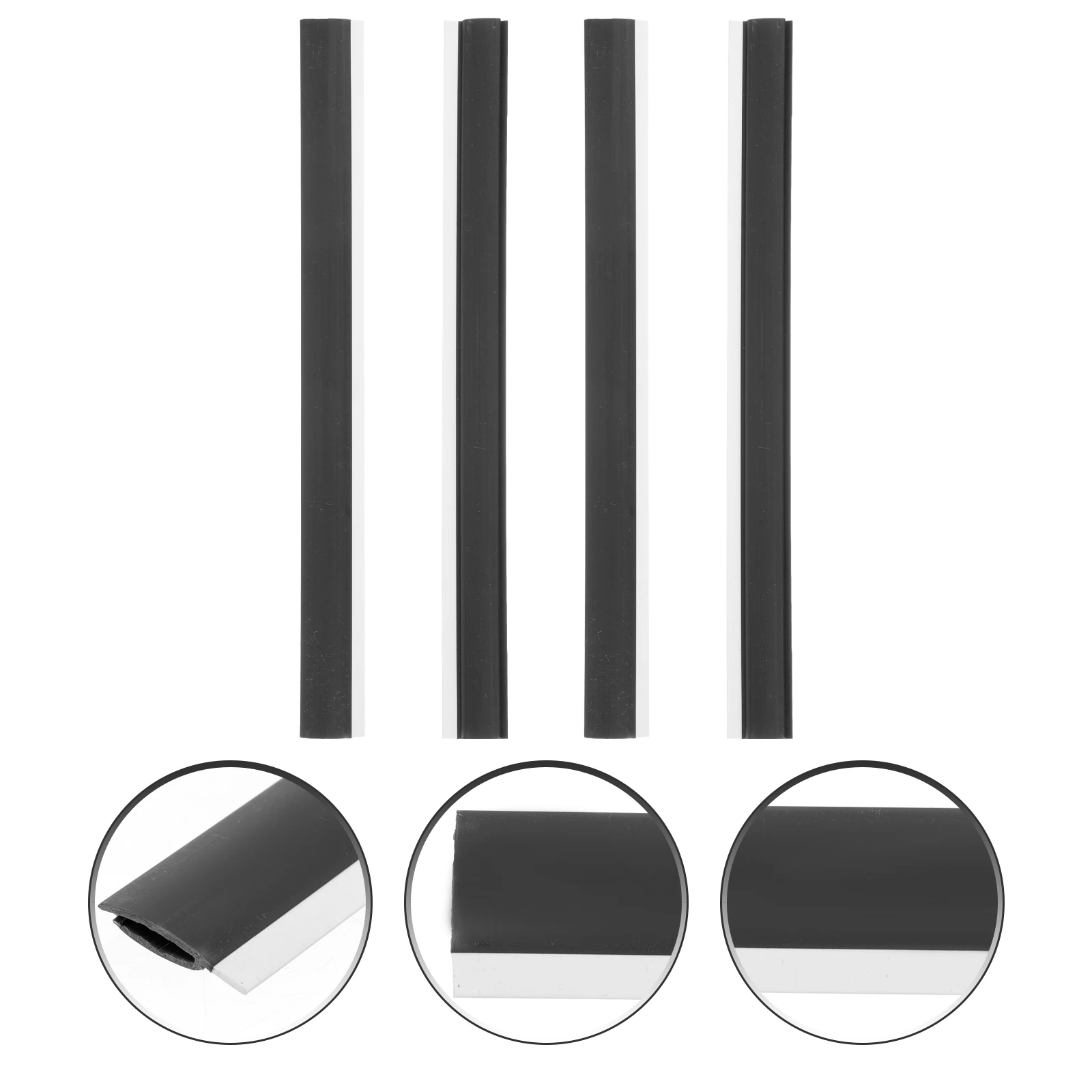 

4pcs Garbage Shovel Accessories 26cm Soft Black Rubber Lip Dustpan Edge Replacement Broom Shovel Dustpan Rubber Edge Home