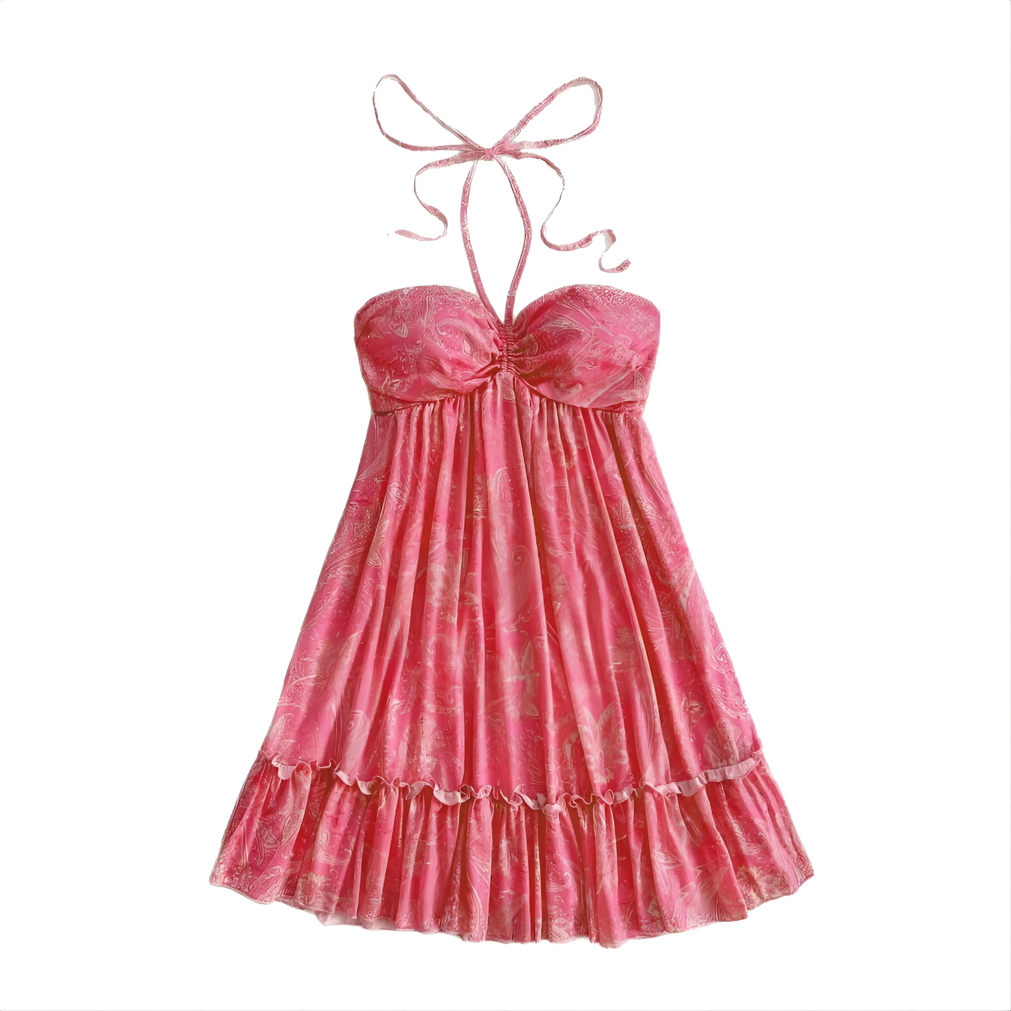 เสื้อครอปท็อปผู้หญิงแบบคลุม ผ้าชิมเมอร์ ป้องกันแสงแดด ดีไซน์พันรอบตัว สไตล์ลำลอง แต่งระบาย คอทรงกลม สวยหวาน สำหรับสาวๆ