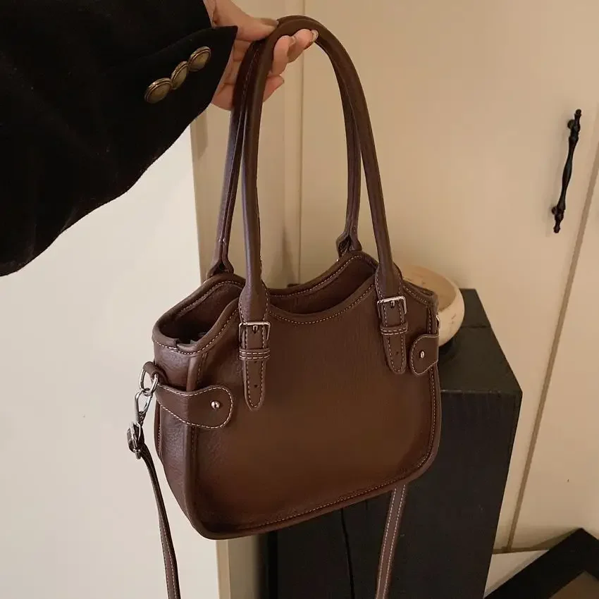 

Women's New Bucket Bag Simple Handbag Single Shoulder Crossbody Female Bag Personality Everything Casual Niche Bag Hand Bag