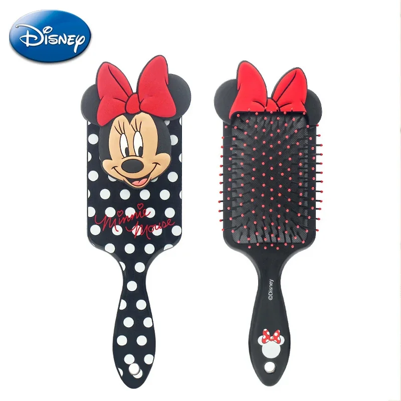 Disney-cojín de aire de Minnie Mouse, peines de masaje, figuras de dibujos animados, peine cuadrado, cepillo de pelo, herramienta de peluquería,