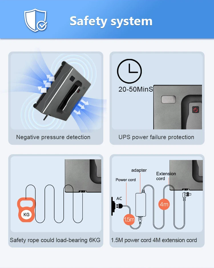 Langou 전기 창 청소기 로봇 지능형 계획 감지 기술