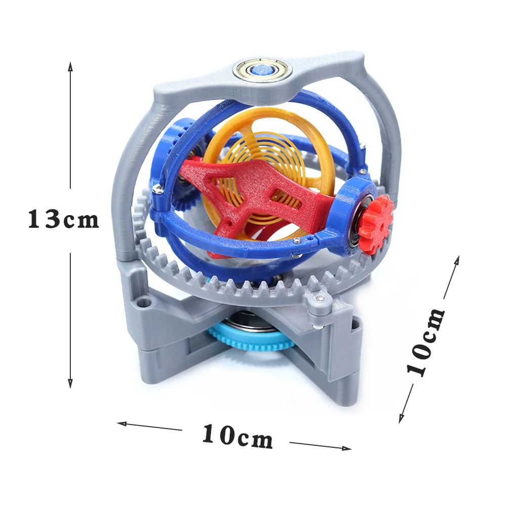 세 축 뚜르비용 모델 기계식 시계 구조 3D 인쇄 과학 창조적 감압 장난감 교육 장비