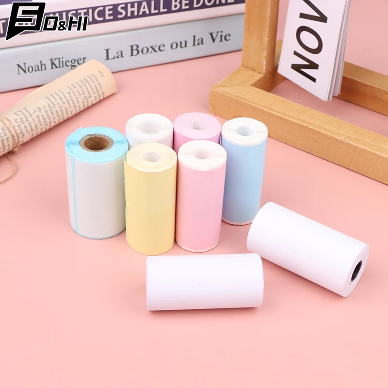 1 Roll Mini Printer Paper Self-adhesive Thermal Papers HD Color Label Printers Photo Inkless Printing