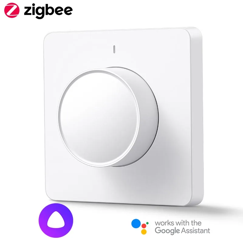 Zigbee Smart Rotary Dimmer Switch Knob Dimming Switches Works with Tuya Smart Life Alexa Google Home