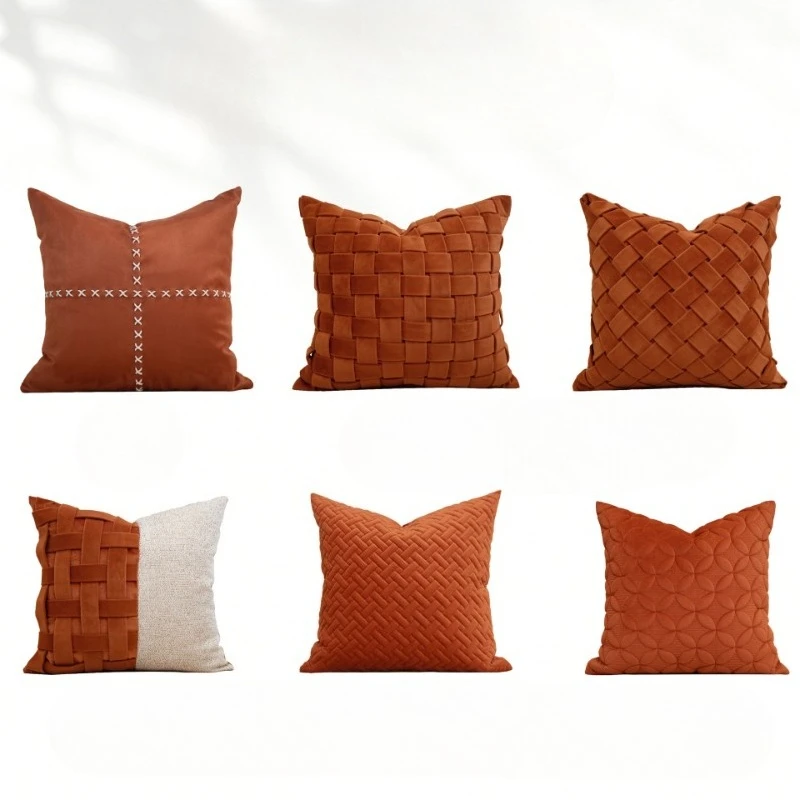 30x50/45X45/50X50CM Orange Throw Pillow Cover Homestay Luxury Stamping Waist Cushion Cover Decor Home Decorative Pillowcase