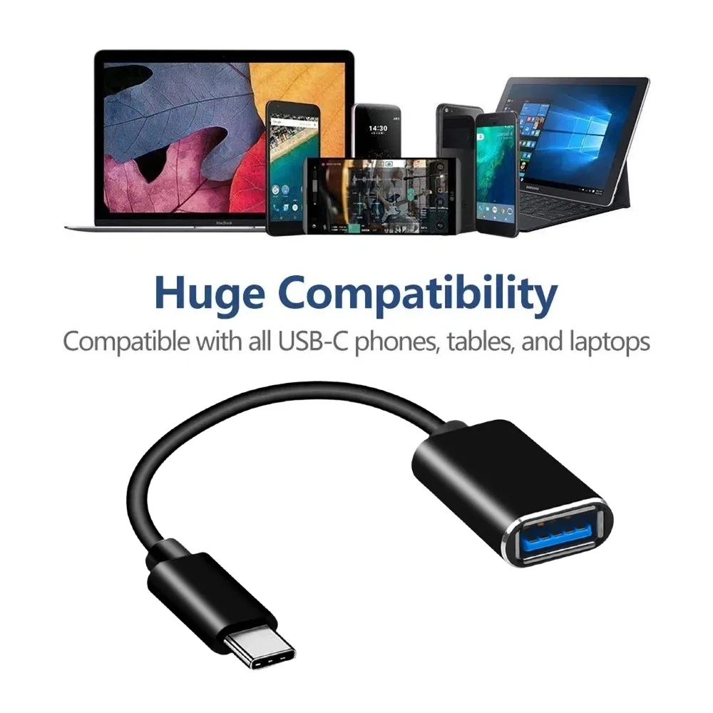15cm USB C - USB OTGアダプタケーブル タイプC オス - USB 2.0 メス データケーブルアダプタ MacBook Pro、Samsung Type-Cアダプタ対応