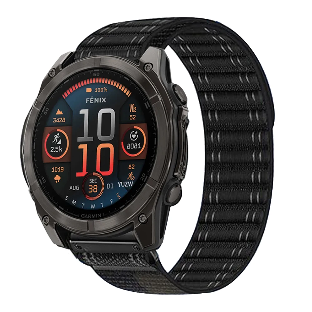 ل Garmin fenix 8 E حزام ساعة من النايلون ل fenix7 7X 6 6X Pro إندورو 3 غريزة Mk3i EPIX Gen2 970 965 22 مللي متر 26 مللي متر QuickFit العصابات