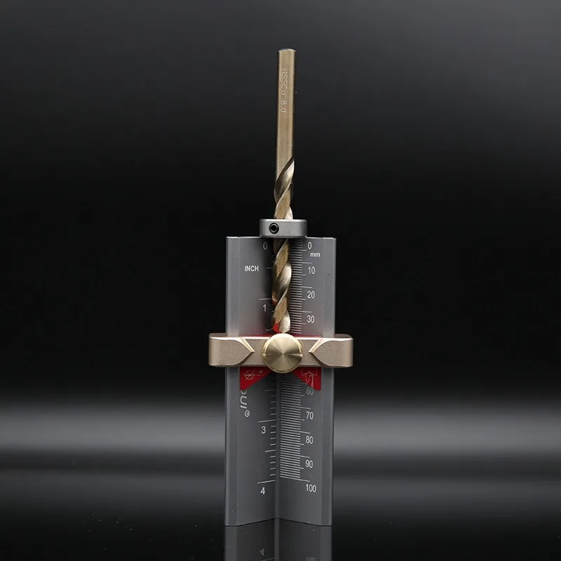 Multifunctional Table Saw Woodworking Measuring Kit, Drill Bit Positioner Height Gauge Goniometer Thickness Limiter Gauge