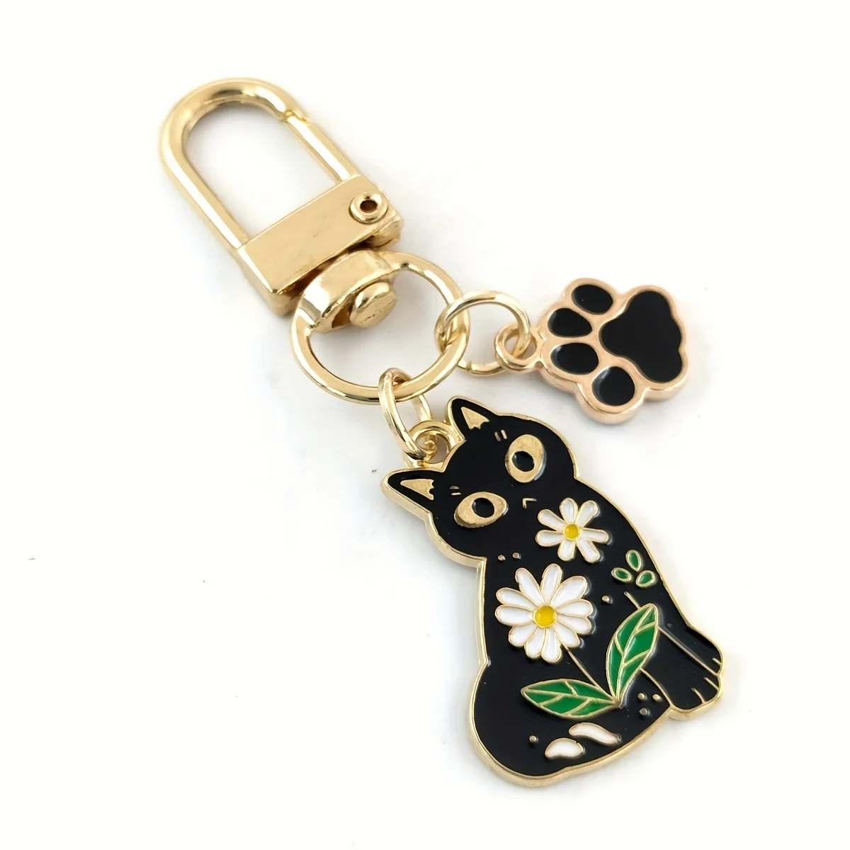 1pc Cartoon Cat Keychain for Men, Cute Cat Animal Paw Key Chain, Car Pendant Jewelry Accessories Pendant