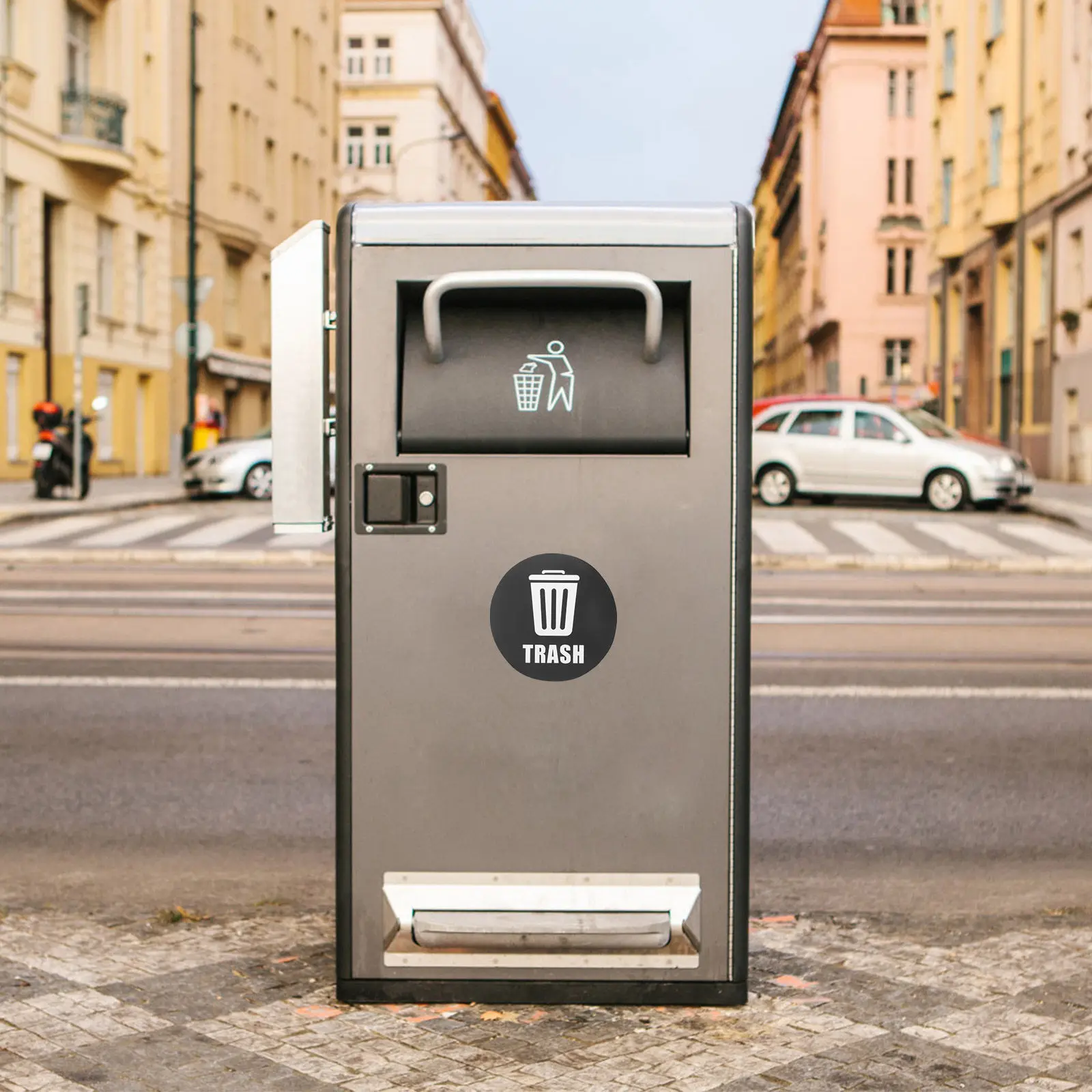 12Pcs Recycling Trash Can Stickers Self Adhesive Waste Sorting Labels for Home Office School Bins