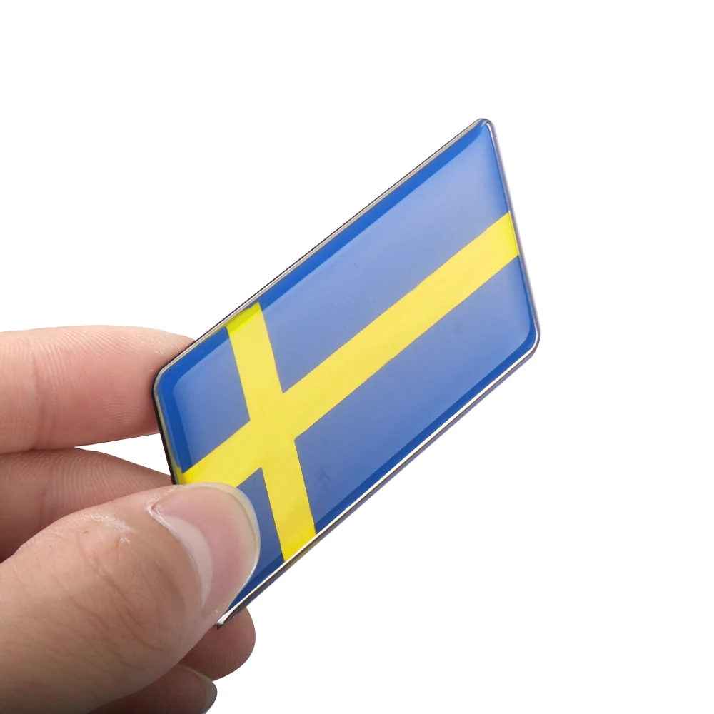 3D Aluminum Car Sticker Body Trunk Side Fender Decoration Russia Italy England Ukraine German Spain France USA Flag Emblem Badge