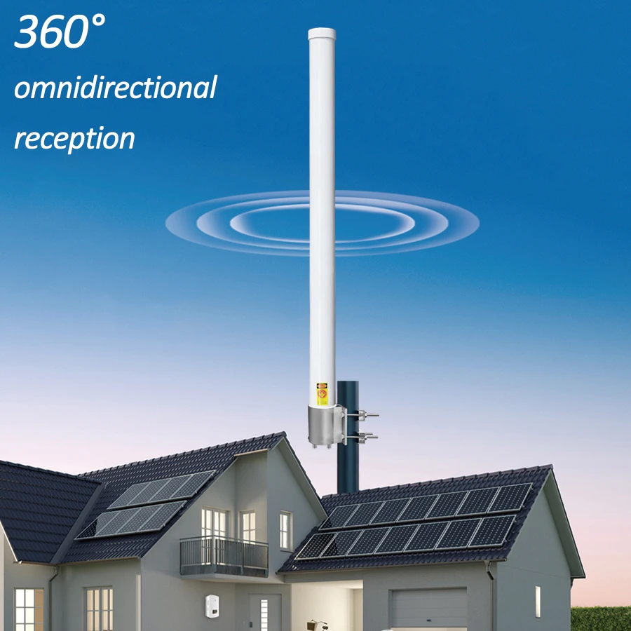 High Gain lora antenna Outdoor 12dBi 2.4G 5G 5.8G WIFI 2x2 mimo Fiberglass Omni Antenna