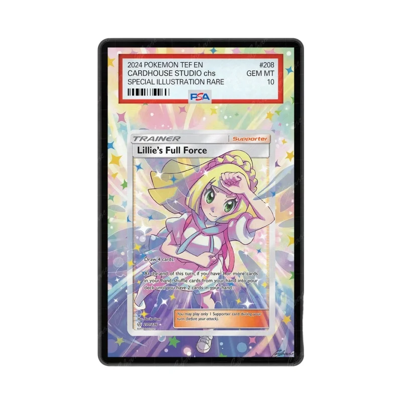 Collection Card Acrylic Card Display Case for Carmine Charmander Flareon V Artwork Storage Box Psa Display Rack Accessories Gift