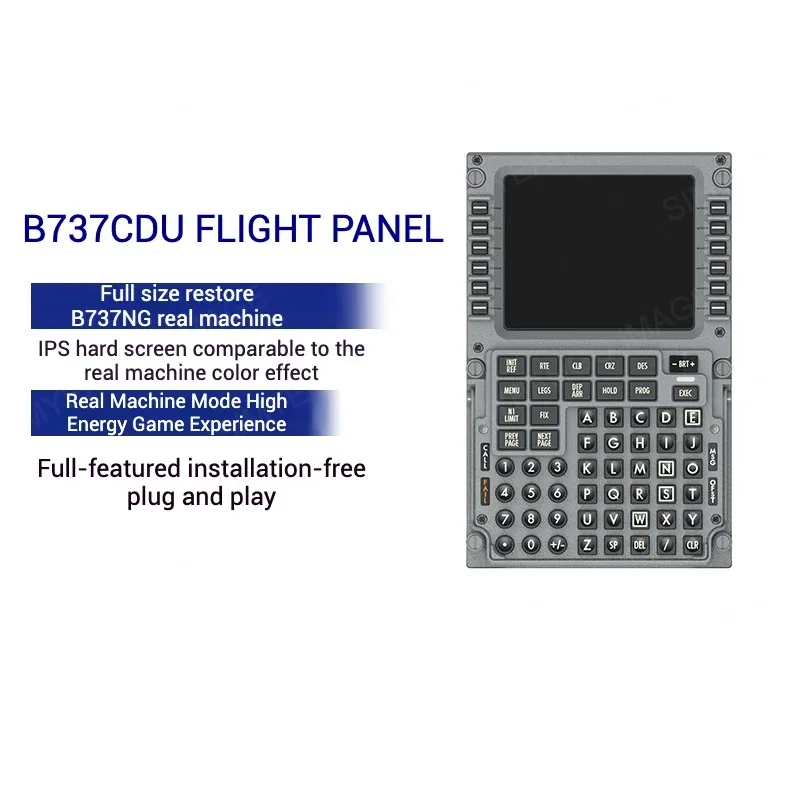 WINGFLEX for B737 CDU Control Display Unit Flight Simulation Panel Route Control for P3D Zibo X-Plane 11/12 Flight Panel Rocker