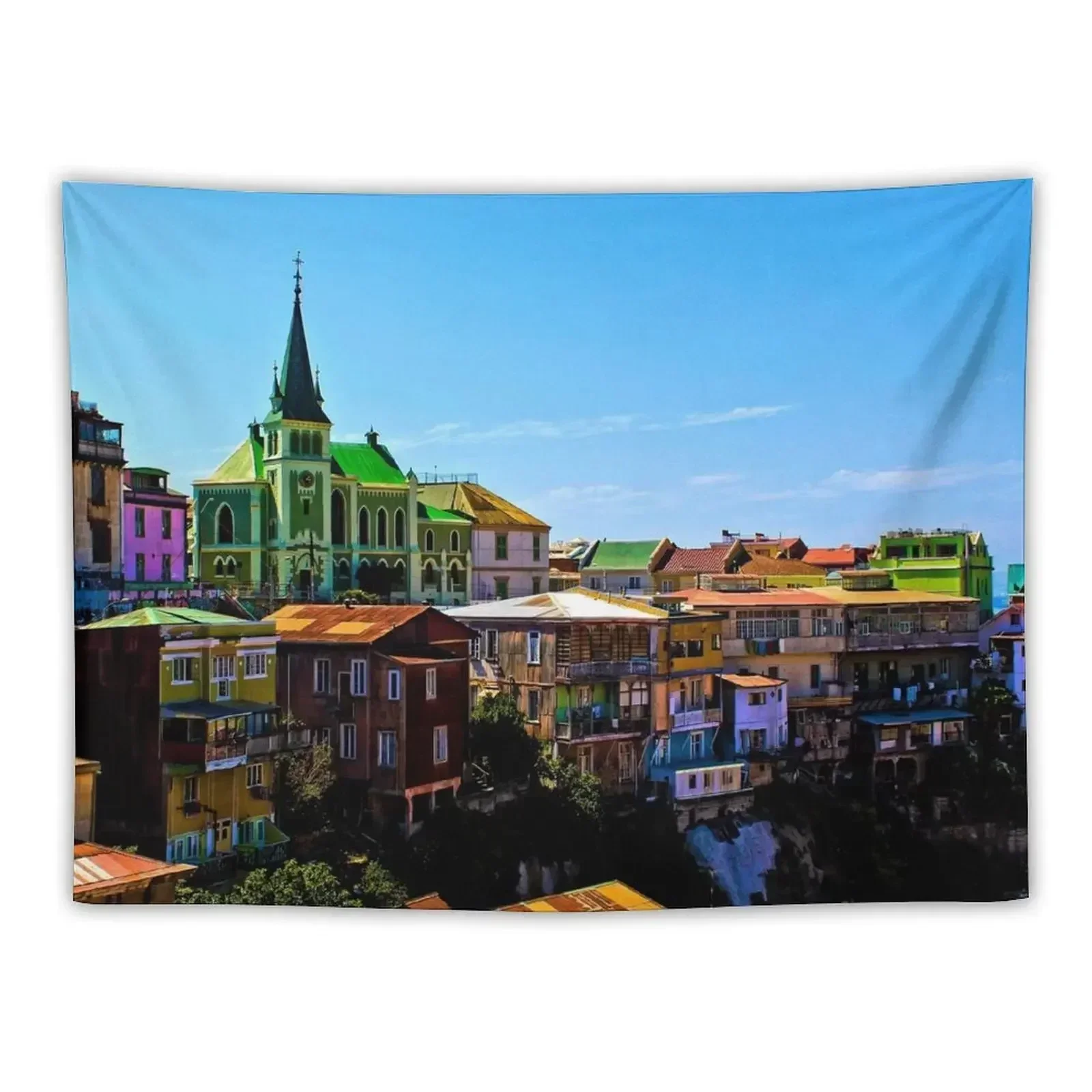 

Cerro Conception, Valparaiso, Chile Tapestry Art Mural Room Ornaments Bedroom Decor Wall Decoration Items Tapestry