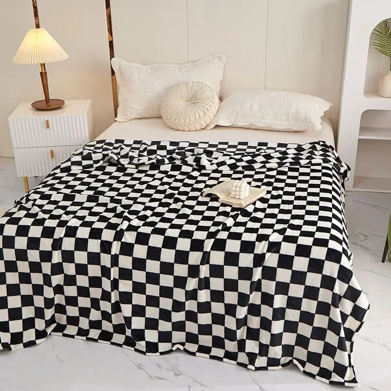 Plaid Blankets Fashion Soft Household Bedding Luxury Classroom Office Workers Students Universal Bedroom Noon Break Home Textile