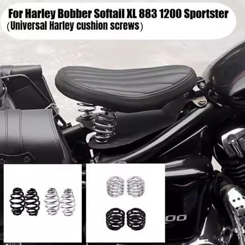For Harley Sportster Softail XL 883 1200 Dyna Fatboy Bobber Motorcycle Accessories Solo Seat Mount Kit Driver Springs Seat